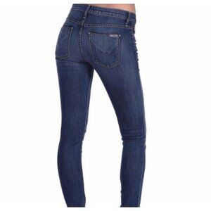 Hudson Blue Jeans Women’s Size 27 Krista Super Skinny Distressed Dark Wash